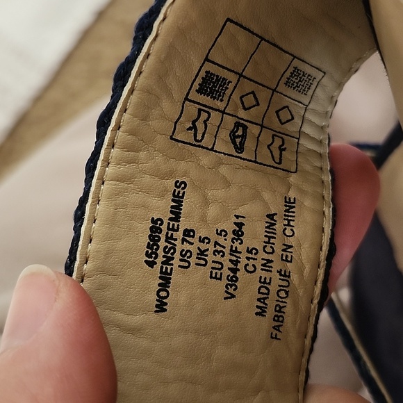 Lands End Slip On Espadrille Sandals Coastal Nautical Womens 7 - Picture 8 of 10